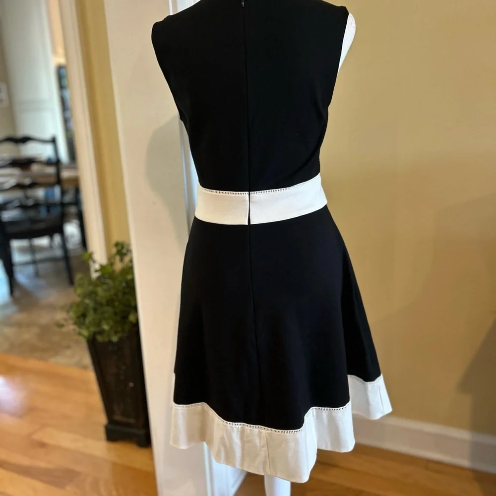 Kate Spade Black and White Colorblock Ponte Women’s Knit Dress